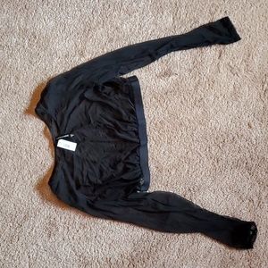 Torrid Mesh Long Sleeve Under-It-All Crop Top/Bralette. Torrid size 0/L/12